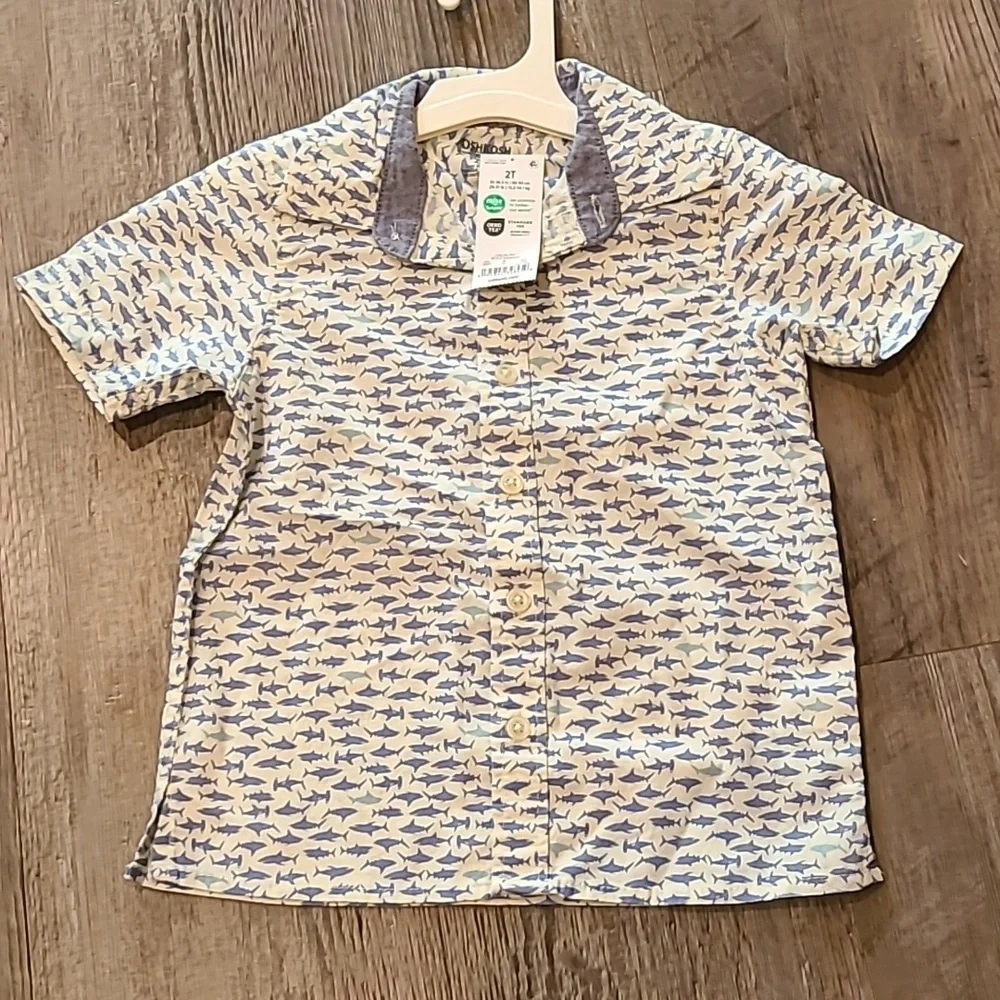 OshKosh B'gosh Shark Bottom Down Matching Set Size 2T